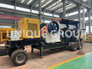 Línea de producción móvil de piedra triturada UNIQUEMAC, piedra caliza, basalto, granito, trituradora de cono, motor de 200t/h - Product Image 6