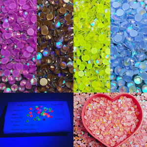 Kualitas tinggi Bga Neon AB kaca berlian imitasi datar belakang tanpa Hotfix berlian imitasi kuku kristal jumlah besar grosir - Product Image 2