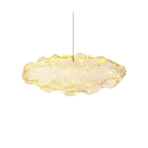 Lustre de luxe rond intérieur en métal doré pour hôtels de <span class=keywords><strong>taille</strong></span> moyenne - Product Image 1