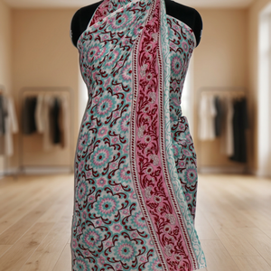 Nouvel Arrivage Vente en Gros Fabricant Indien Personnalisé Paréo de Plage Style Robe de Bain 100% Coton Écologique Motif Floral 1 - Product Image 3