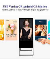 Papan Reklame Digital Signage LCD TFT Indoor 32 Inci Full HD, Panel Kaca Tempered, Peralatan Periklanan Android, Produk Terlaris