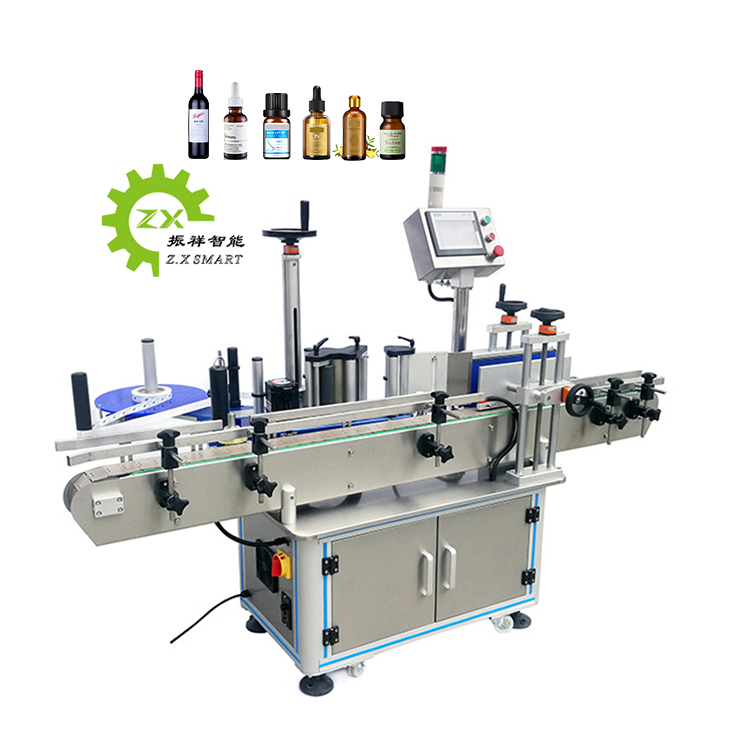 Designer Beer Juice Water Round Bottle Wine Automatically Piston Vertical Labeling Machines
