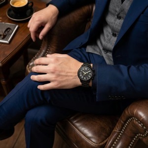 Reloj de Cuarzo de Aleación para Hombre, Estilo Vintage, con Esfera Única con Diseño de Grietas de Hielo, para Uso Casual y de Negocios en Europa - Product Image 5