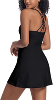 Robe de sport personnalisée pour adulte pour l'été Ensembles de jupes de tennis et de golf en polyester extensible Poches intégrées pour soutien-gorge Essentiels pour l'exercice de course à pied