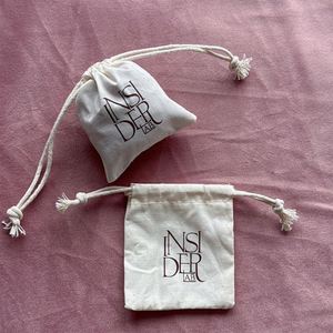 Hot Selling Recycled Cotton <b>Drawstring</b> <b>Pouch</b> Eco-friendly Storage Jewelry Bag With Logo Custom - Product Image 2