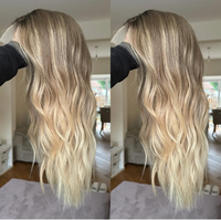 Perruque Lace Front 100% Cheveux Humains Vierges Ondulés Effet Balayage Ombré Disponible Densité 150% Raie Libre Longueur et Densité Personnalisables