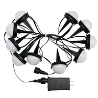 Guirlande lumineuse LED RVB multicolore 2700K pour jardin extérieur, étanche IP65, âme en cuivre, Ra80, 5.5V, 50000 heures, pour couloir et pelouse
