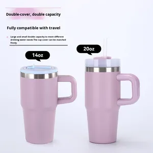 Vaso Térmico de Viaje de Acero Inoxidable de 40 oz, Diseño Moderno, Libre de BPA, con Asa, para Bebidas Frías y Calientes, Taza de Oficina, Tipo Botella de Vacío - Product Image 5