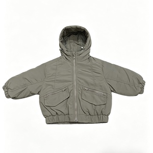 Veste à capuche en jean pour enfants garçons et filles, style safari, écologique, coupe-vent, épaisse, avec poches zippées, <span class=keywords><strong>parka</strong></span>, streetwear, vêtements d'extérieur pour l'automne et l'hiver - Product Image 3