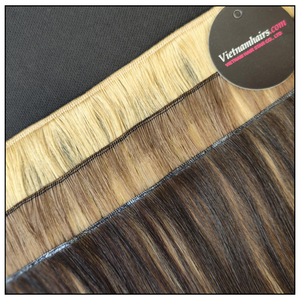 Extensions de cheveux humains vierges Genius vietnamiennes à double trame, cheveux Remy de qualité supérieure, pointes épaisses, texture lisse et soyeuse - Product Image 2