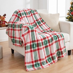 Plaid Flannel <b>Blanket</b> Throw <b>Blanket</b> Nap <b>Blanket</b> Reversible Cozy <b>Warm</b> for Bedroom Living Room Custom Print OEM ODM - Product Image 5