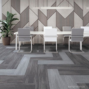 Dalles de moquette grises écologiques en nylon recyclé ignifuges 25*100 Dalles de moquette de bureau commerciales - Product Image 5