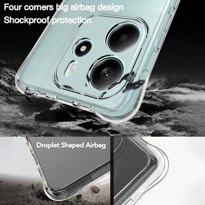 Funda Transparente de TPU para Xiaomi Redmi Note 14 4G, Antigolpes, Suave, con Protección en las Cuatro Esquinas - Product Image 3