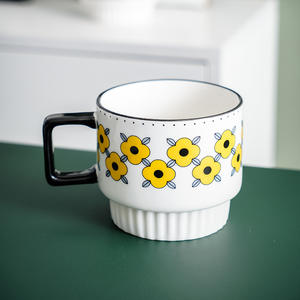 Tazas Apilables de Cerámica Nórdica para Leche, Tazas Creativas para Desayuno, Tazas Sencillas para Café, Venta al Por Mayor - Product Image 3