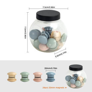 20mm 24 יח 'תיבת עגול בצבע מגנטי לוח מדבקת לוח מדבקה עם מגנט חזק עבור מקרר מחיק - Product Image 2