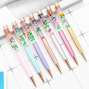 New Design Gradient Color Rod With Colorful Gold Powder Oil <b>Pen</b>, DIY Empty Rod Plant Specimens Dried Flower <b>Pen</b> - Product Image 1