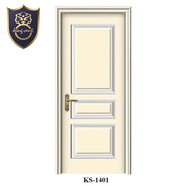 Puertas internas de madera compuesta HDF Puerta de melamina piel casa habitación dormitorio puerta de madera diseño de interiores