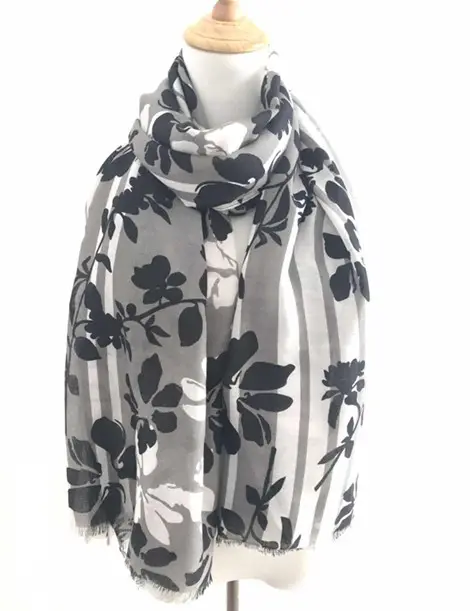 Небольшой минимальный заказ, женский шарф из переработанного полиэстера с принтом 100% RPET для весны, осени и зимы с элегантным дизайном
