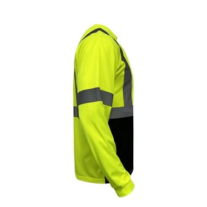 Gilets de sécurité haute visibilité bicolores pour hommes, vêtements de travail réfléchissants avec t-shirt à manches longues vertes, personnalisables - Product Image 6
