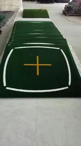 Premium 4x4ft Golf Hitting Mat Residentiële Indoor Outdoor Training Met Uitlijning Lijnen Voor Beginners Rijden En Chippen