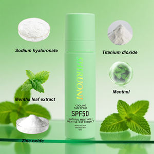 OEM naturale mentolo + Mentha estratto di foglie di Mentha raffreddamento Spray solare SPF 50 crema solare nebbia nutre Spray protezione solare per l'estate - Product Image 3