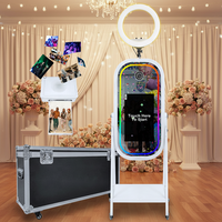 Nuevo Diseño 2026, Estuche de Transporte para Fotomatón con Espejo para Bodas y Fiestas, Máquina de Fotos DSLR para Selfies, Software Gratuito, Control Remoto