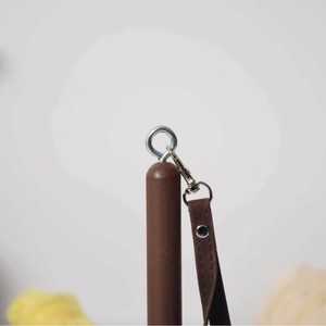 Art Garden Wooden Yarn Spool Holder Portable With Leather Strap For Craft Storage - Product Image 2