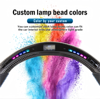 Volant en cuir personnalisé avec LED et fibre de carbone adapté aux X5 528 530 G30 G38 F30 F32 F34 F35 F36 F22 F02 E90 Sports