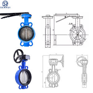 שסתום אל-חזור מסוג כרית פרפר 8 אינץ' 14 אינץ' Dn350 מפלדת אל-חלד, 3 כיוונים, 38 מ\\\"מ, גוף פלדת אל-חלד 304, סוג 8 אינץ' עם חיבור מהדק - Product Image 6