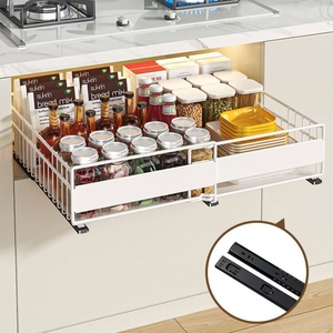 Étagère métallique extensible légère pour cuisine et salle de bain, panier coulissant pour armoire de rangement domestique, organisateur de pantalon pour <span class=keywords><strong>sous</strong></span> l'évier - Product Image 4