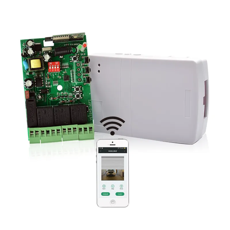Painel de controle inteligente wifi e rf, controle remoto 110v 220v, abridor automático de portão, transmissor rf, conexão com aplicativo de telefone móvel