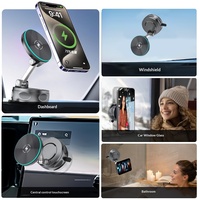 Untuk 22 Mobil, Dudukan Pengisi Daya Nirkabel Magnetik 25W, Pemasangan dengan Suction Cup di Dashboard untuk Kaca Depan dan Meja, Pabrik Kustom