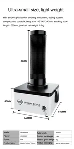 Mini instrumento <span class=keywords><strong>de</strong></span> purificación eficiente para fumar, amortiguador <span class=keywords><strong>de</strong></span> humo <span class=keywords><strong>de</strong></span> hierro para soldar, <span class=keywords><strong>con</strong></span> luz LED ESD <span class=keywords><strong>extractor</strong></span> <span class=keywords><strong>de</strong></span> humos, 110V/220V, 2 unidades - Product Image 2