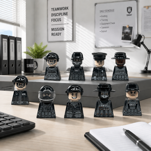 Figurines d'<span class=keywords><strong>action</strong></span> militaires en gros d'usine, ensembles de modèles tactiques des forces spéciales <span class=keywords><strong>SWAT</strong></span> avec armes à feu, cadeau pour enfants et adultes - Product Image 4
