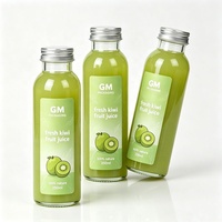 Gratis monster 150ml 250ml 300ml 350ml 400ml 500ml heldere rechte cilindrische glazen drankenfles voor fruitsap