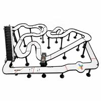 Ensemble de course de billes sur piste de marbre, simulateur créatif à gravité, personnalisable pour la marque, avec billes de billard, de flipper et de roller