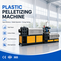Machine de granulation de déchets plastiques personnalisée approuvée CE, granulateur à vis simple pour le recyclage du PVC, ABS, PS