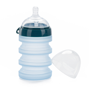 Bouteille de bébé pliable en silicone, bouteille de voyage portable, écologique, pour nouveau-nés et enfants, logo personnalisé, vente en gros - Product Image 3