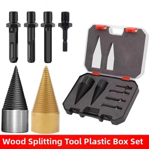 <span class=keywords><strong>FELDA</strong></span> 6-teiliger Holzspalter aus Hochkarbonstahl, Kegelbohrer mit Rundem, Sechskant- oder Vierkantschaft, Holzbrecher, Holzbohrwerkzeuge - Product Image 3