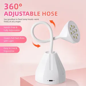 DianaBeauty Rechargeable Nail Lamp 360. Adjustable Desktop UV Lamp for Nails 9 LED Manicure Lamp for Curing Gels and Nail Polish - Product Image 3