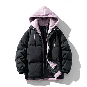 Chaqueta acolchada con capucha para hombre, de tela <span class=keywords><strong>Oxford</strong></span> en negro/blanco/azul/rosa, fácil de limpiar, cálida y resistente al viento. - Product Image 2