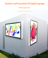 Lecteur publicitaire intelligent extérieur haute luminosité 49 pouces Wifi Full HD 1080P IP65, boîte d'affichage numérique LCD pour mur extérieur