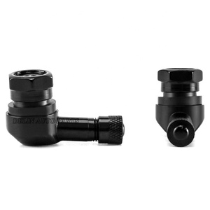 Valves de <span class=keywords><strong>pneu</strong></span> à angle noir à 90 degrés tiges de <span class=keywords><strong>Valve</strong></span> de moto <span class=keywords><strong>pneu</strong></span> 11.3mm trous de jante roue aluminium adapté à la plupart des motos - Product Image 3