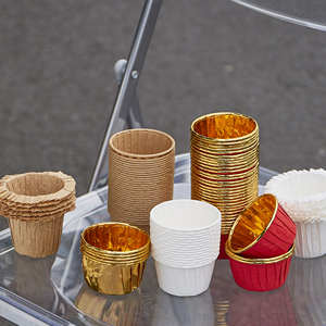 Cake Cups Muffin Liners PE Coated Paper Heat Resistant Oven Safe Baking Tools For Home Bakery - Product Image 4