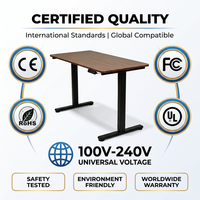Bureau d'ordinateur réglable en hauteur avec plateau de 120x60 cm pour les vendeurs de commerce électronique et les projets de salle de jeux