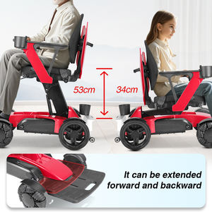 Ruedas delanteras <span class=keywords><strong>Mecanum</strong></span> de 8 "para escalada fuerte, silla de ruedas eléctrica ligera, silla de ruedas plegable portátil de viaje, Scooter para ancianos - Product Image 4