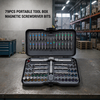 Nouvel ensemble de tournevis à cliquet 79 pièces multifonction avec embouts S2, kit d'outils de montage domestique et clé à molette