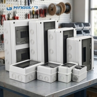 Boîtier de distribution sur rail DIN 35 mm série HT, étanche IP65, en ABS/PC, pour disjoncteurs MCB 5, 8, 12, 15, 18, 24 voies, certifié CE ROHS