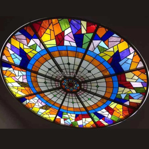 Dôme lumineux en vitrail personnalisé pour l'intérieur et l'extérieur, idéal pour l'éclairage et la décoration des halls, salles à manger et halls d'entrée - Product Image 1