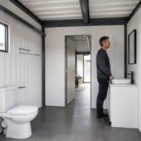 Maison conteneur préfabriquée modulaire extensible de 40 pieds, adaptée aux animaux de compagnie, pour hôtel, villa, complexe hôtelier, personnalisable DDP